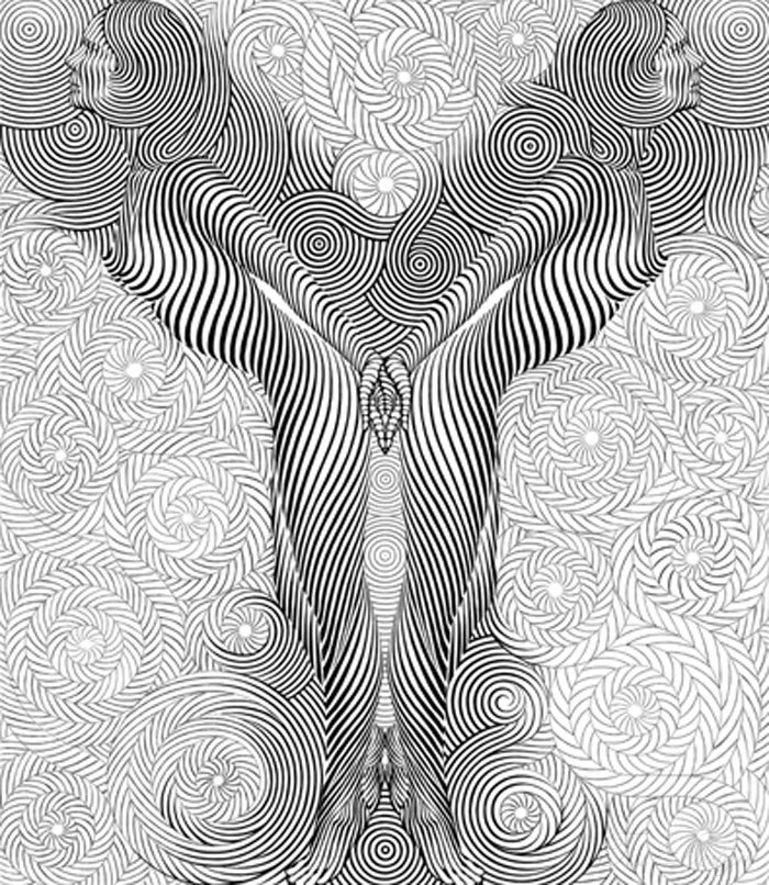 Mermaid Optical Illusion Art