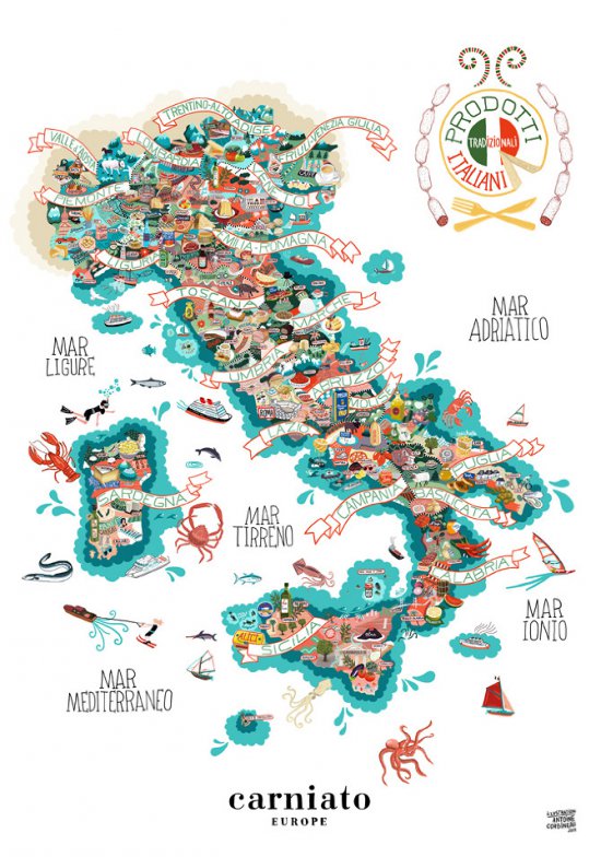 Кулинарная карта Италии