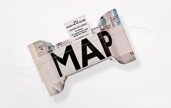 Дизайн-упаковка из журнальных вырезок
